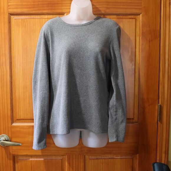 Cuddl Duds Gray Pajama Fleece Top Intimates Sleepwear Loungewear LG - Picture 2 of 8